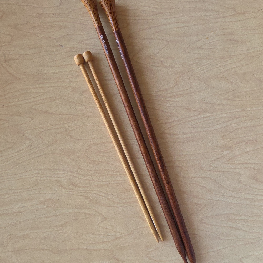 Set of Wood Knitting Needles
